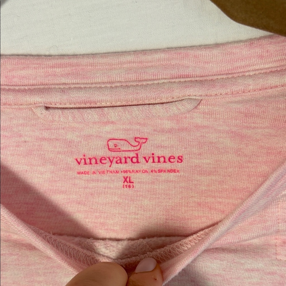 Girls Vineyard Vines Pink Lightweight Sweatshirt -XL(16) - Picture 2 of 8